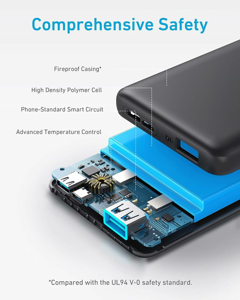 Anker PowerCore Slim 10,000, Extremely Thin Power Bank, Compact 10,000 mAh External Battery, High Speed, PowerIQ And VoltageBoost Charging Technologies, Power Bank For iPhone, Samsung Galaxy And More