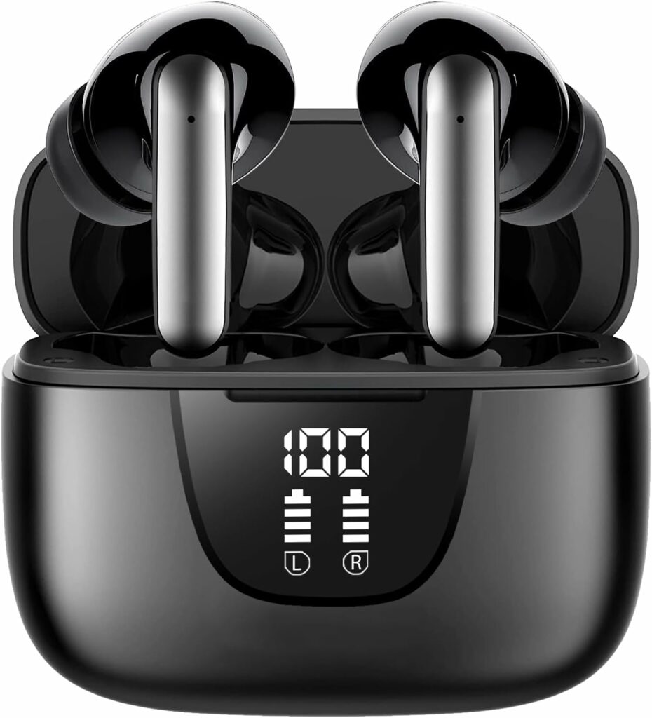 Bluetooth Headphones, Wireless Bluetooth 5.3 In-Ear Headphones with 4 ENC Microphones, 2023 Wireless Headphones, Noise Cancelling Earbuds with 56H Deep Bass, USB-C, IP7 Waterproof Earphones