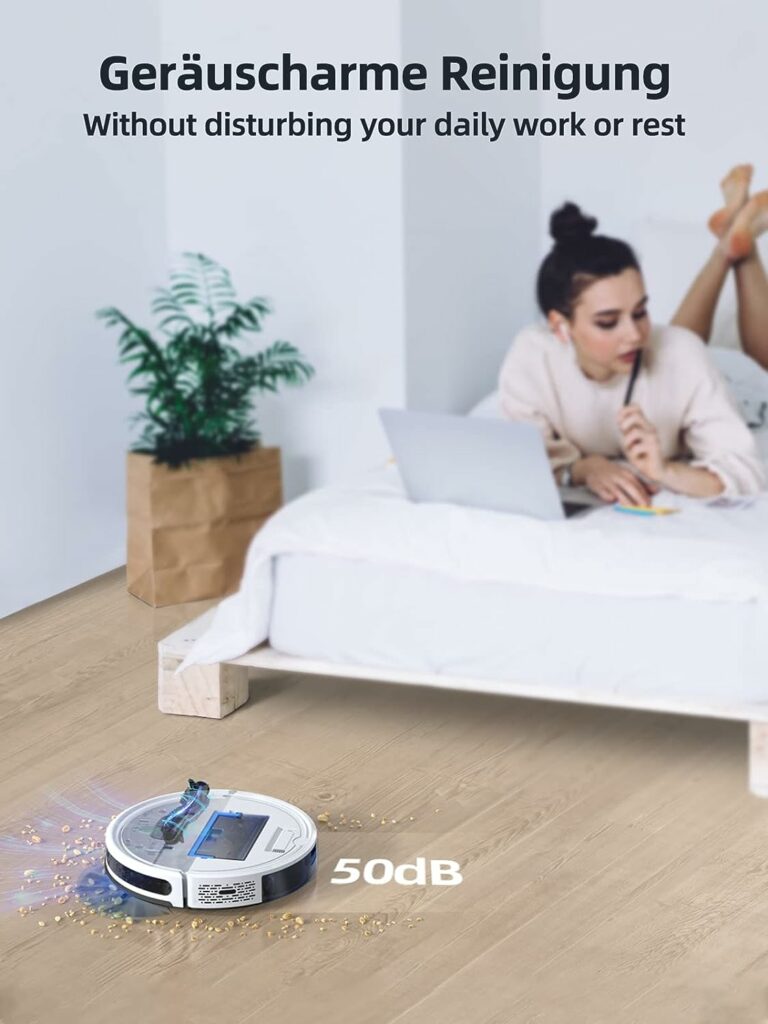 HONITURE Robot Vacuum Cleaner with Mop Function, G20 Vacuum Cleaner Robot 3000 Pa, Sweeping Vacuum Cleaner, Wiping, 3-in-1 Robot Vacuum Cleaner WiFi, Alexa App Control, Ideal for Pet Hair, Carpets and Hard Floors