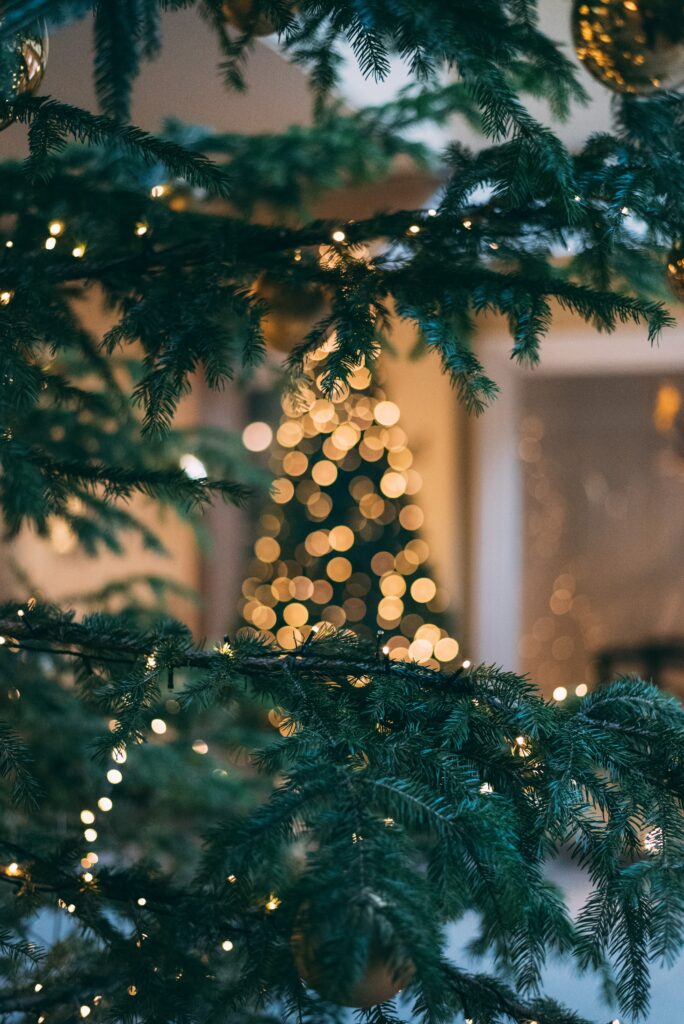 Schöne Lichterketten für den Weihnachtsbaum