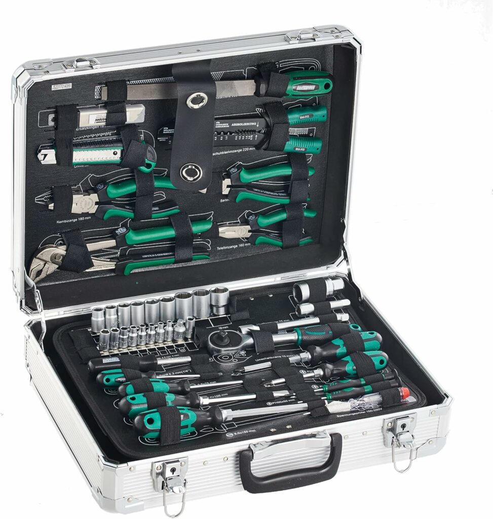Brüder Mannesmann M29075 aluminum tool case, 108-piece