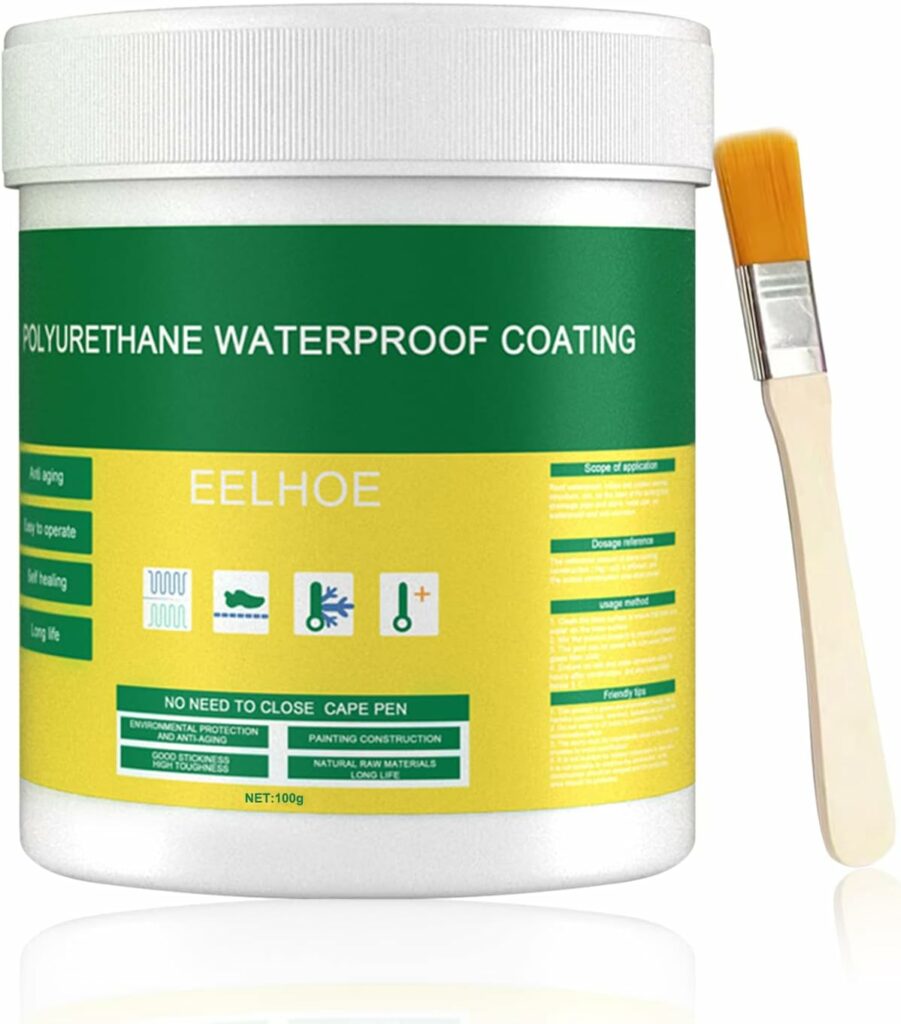 Waterproof Sealant, Waterproof Invisible Sealant, Waterproof Polyurethane Coating, Waterproof Anti-Leak Agent with Brush for Repairing Wall Toilets
