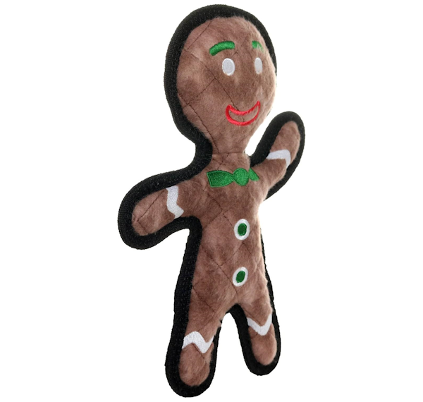Gingerbread Man Hunde Plüschie Squeaker Spielzeug von MyDogToy - Weich und Langlebig